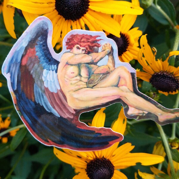 Fallen Angel Revisted - Classical Art Vinyl Sticker