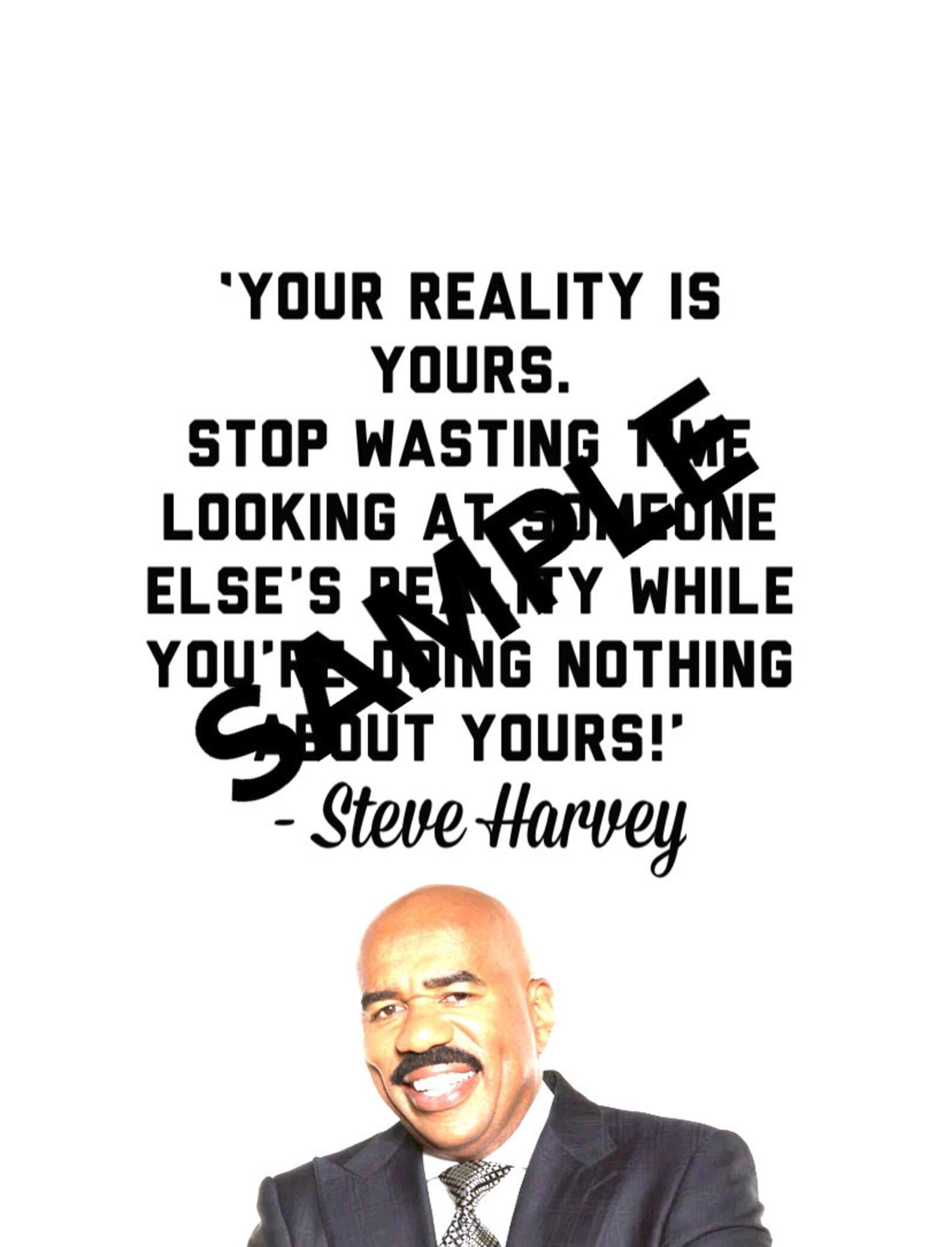 Motivational Steve Harvey Quote | Etsy
