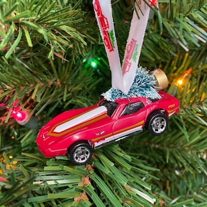 Corvette Stingray Hot Wheels Christmas Ornament, Chevy Corvette Accessories, Father&#39;s Day Gifts, Gifts for Men, Dad, Sports Car Owner