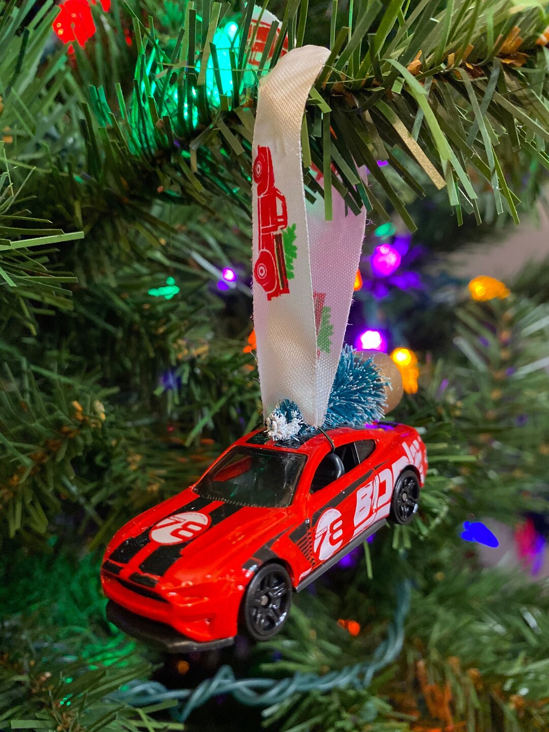 Ford Mustang GT Hot Wheels Christmas Tree Ornament, Stocking Stuffer