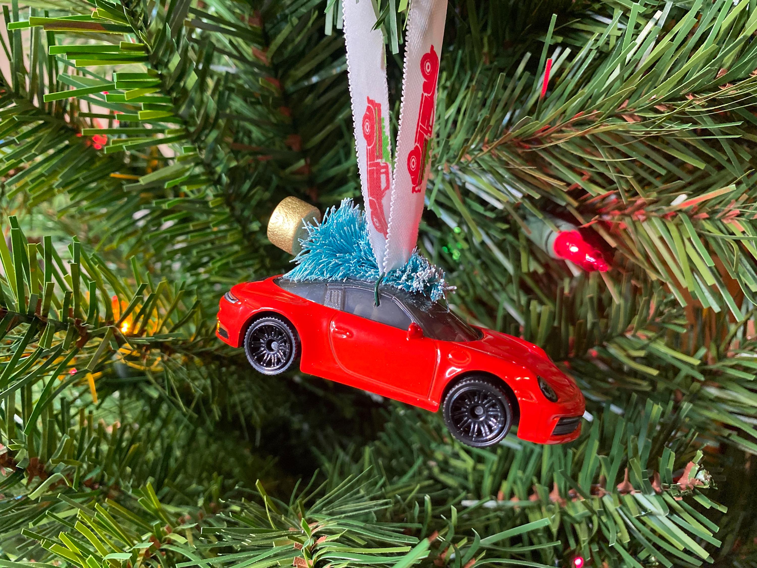 Set 4 Sottobicchieri Vintage Auto Porsche 911: In Sughero, Design Rosso, Regalo Per Papà E Zii - 2