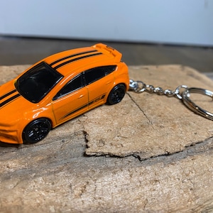 Ford Focus RS Hot Wheels die-cast keychain, Stocking Stuffer, Focus RS Accessories, Ford Focus Gift, Hot Hatchback, keyring, Gifts for men