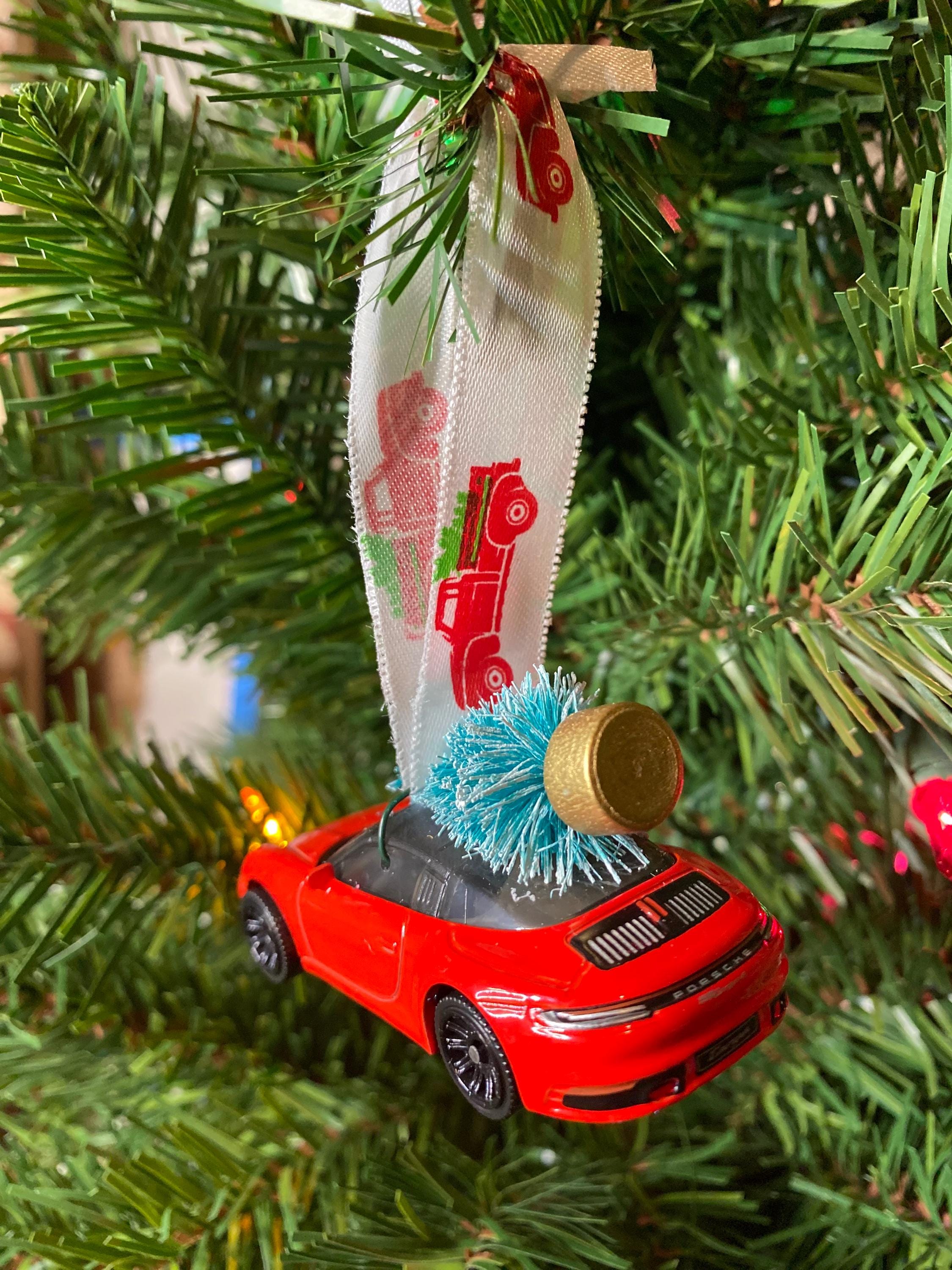 Porsche 911 Targa 4 Matchbox Christmas Tree Ornament, Stocking
