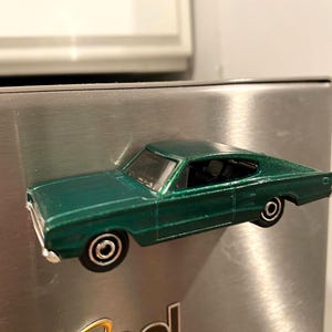 Father&#39;s Day gift for Dodge Charger owner 1966 Dodge Charger accessory man cave decor magnet for men dad father Classic Dodge muscle car
