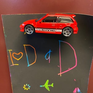 Stocking Stuffer for Honda Civic owner 1990 Honda Civic EF Hot Wheels Magnet Honda Civic Accessory man cave Father&#39;s Day Gift for auto lover