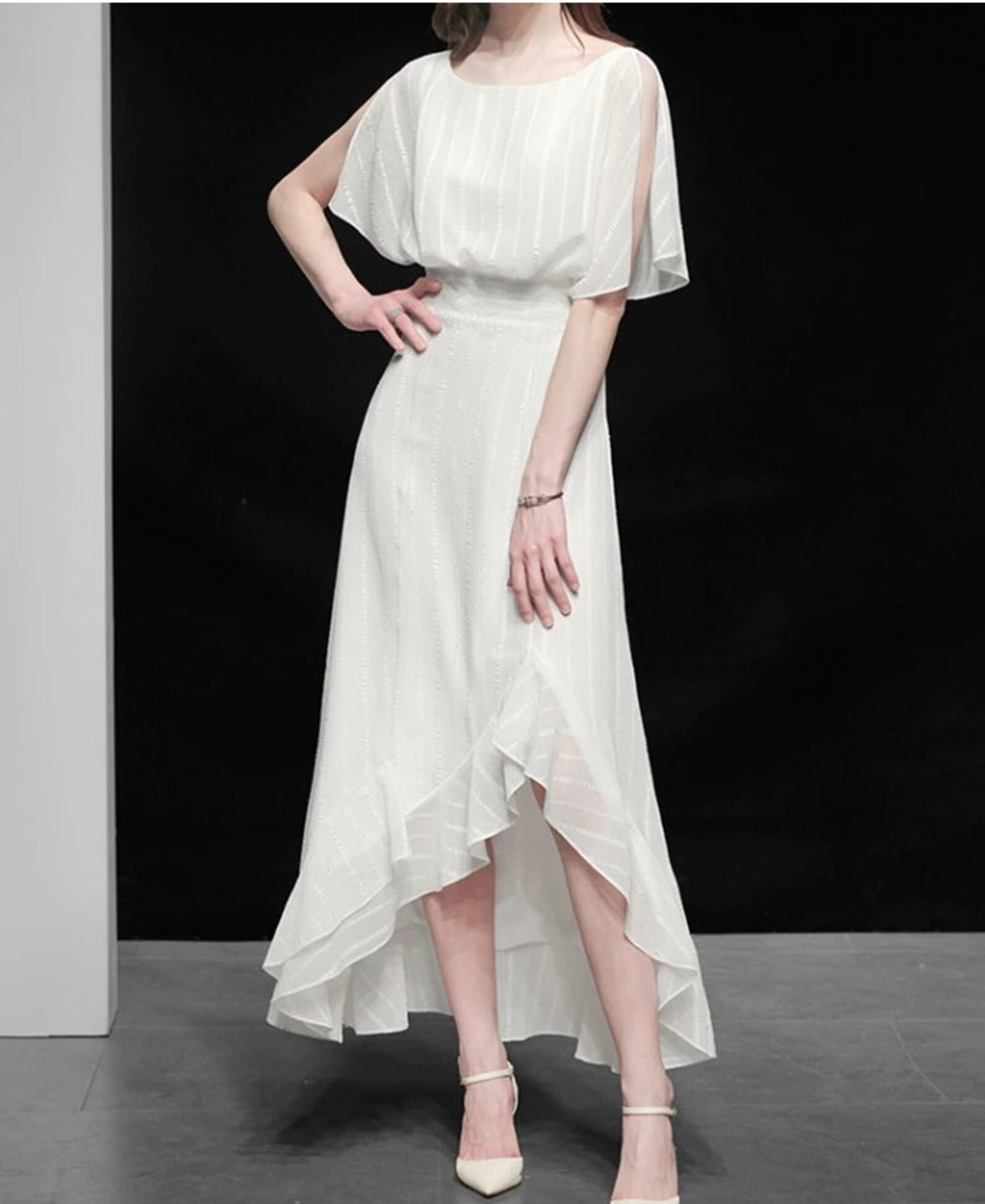 Women Elegant White Dress Festa High Quality Wedding Cocktail Etsy