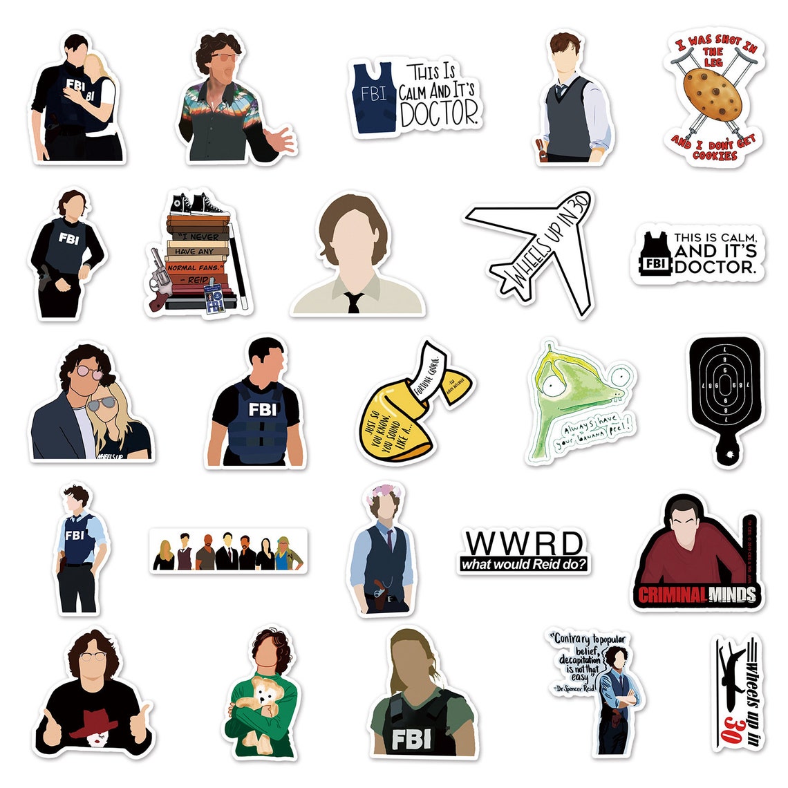 Criminal Minds Sticker Pack TV Series Stickers 51 PCS Etsy