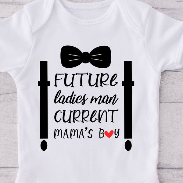 Future Ladies Man, Current Mama's Boy, Mama's Boy Shirt, Mama's Boy shirt, Toddler shirts,Funny Baby Onesie,Baby Shower