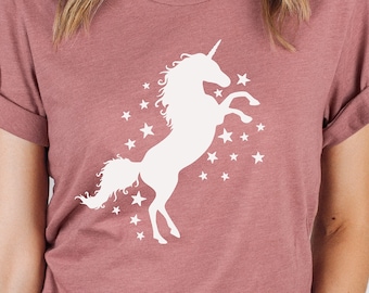 Personalized Unicorn Birthday Shirt - Bella Canvas Unisex Tee