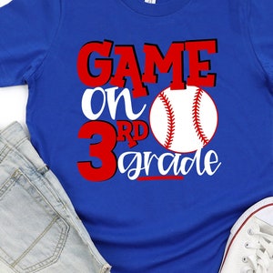 Game on 3rd Grade Shirt,3rd grader tees,Third Grade tees,First Day of School Shirt,1st Day of School Gift, Boys Shirts,Back to School shirts