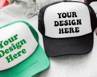 Custom Snapback  Foam Trucker Hat: Personalized Unisex Trucker Hats, DTF print
