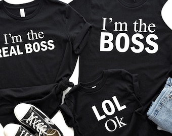 I'm The Boss Family Matching Bella+Canvas T-Shirts