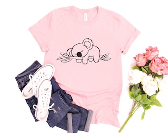 Cute Sleeping Koala Shirt, Animal Lover Gift