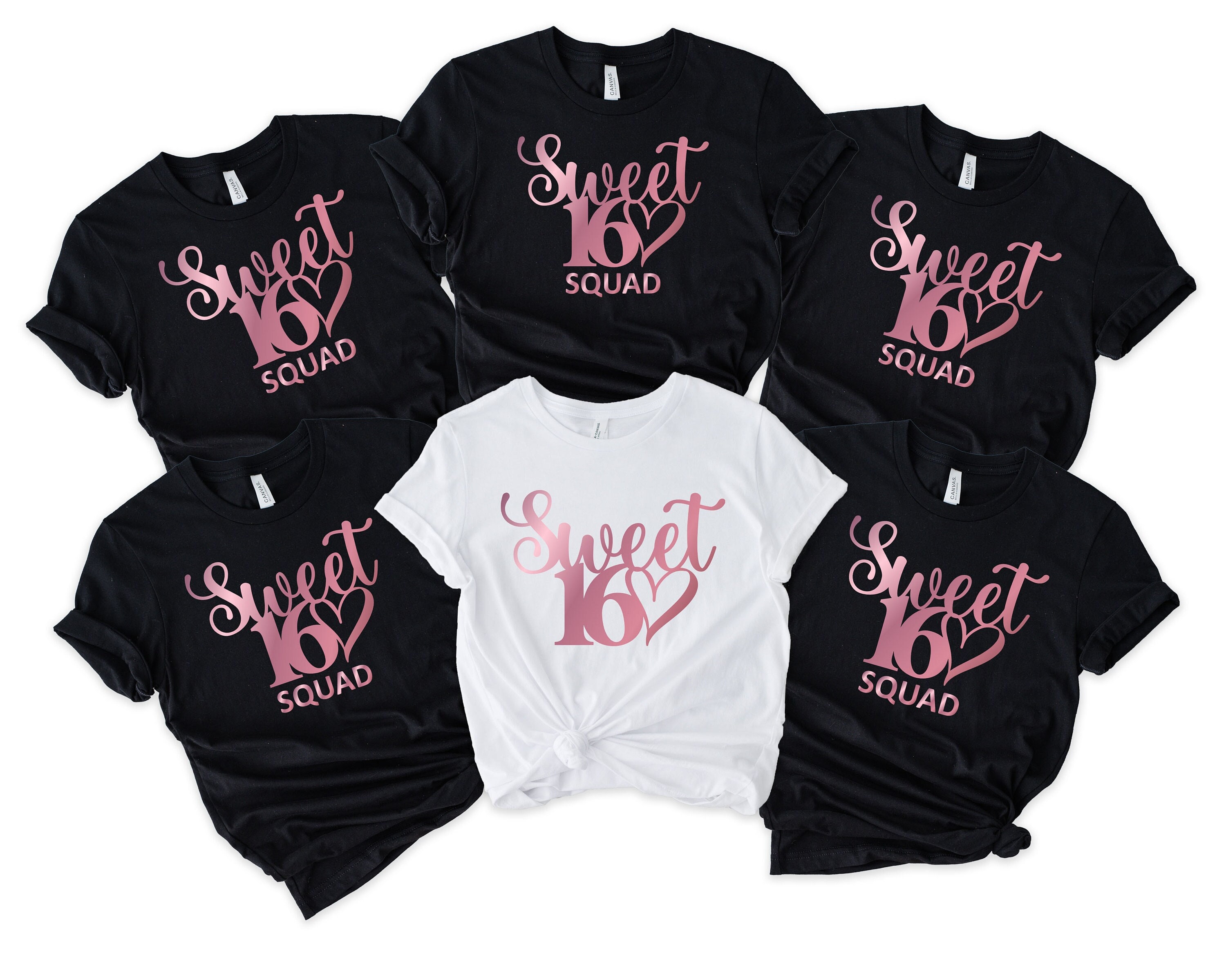16th Birthday T Shirt - Sweet 16 Squad 16th Birthday T Shirt - Sweet 16 Squad