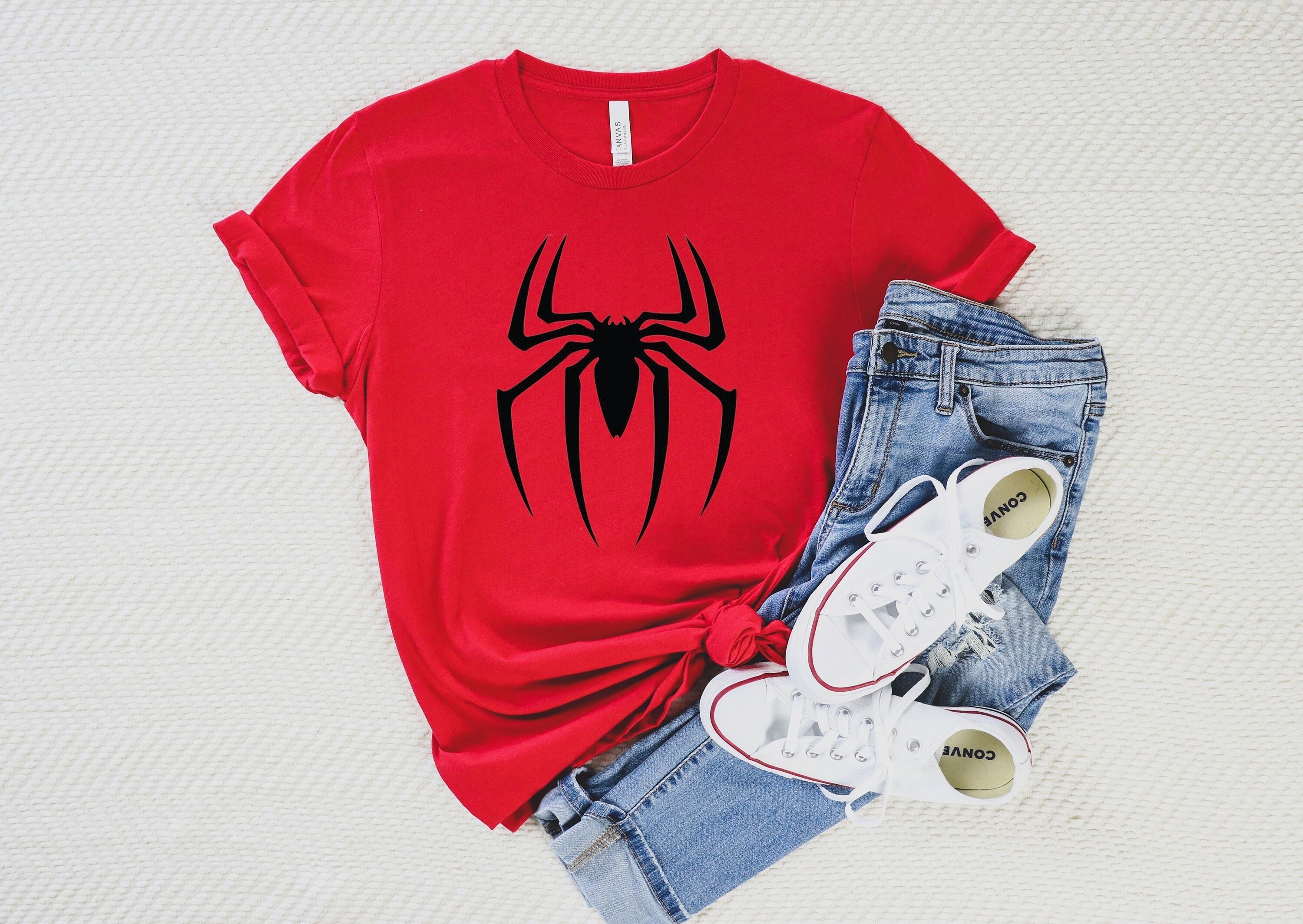 Kleding Unisex kinderkleding Tops & T-shirts T-shirts T-shirts met print Spiderman 1995 Kid's Youth 13.5" Pit to Pit 16" Lengte Marvel T Shirt Lichte vlek Patinas. Zeldzame vondst 