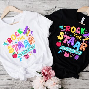 Rock the STAAR Shirt: Teacher Test Day Motivation - Bella+Canvas