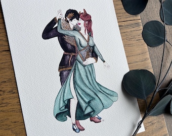 Handmade Watercolor Print – Fantasy Art, The Cruel Prince Inspired, A5, Collector Edition