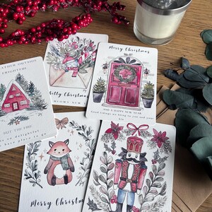 set of 5 Christmas cards