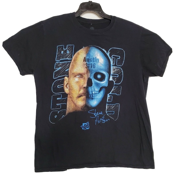 90s Stone Cold Steve Austin WWF Wrestling Men's Tshirt Size USA Unisex Heavy Cotton