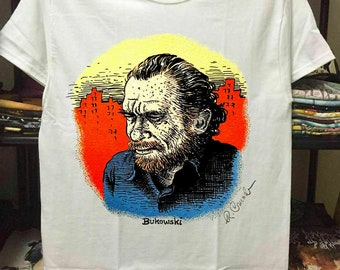 Maglietta vintage Robert Crumb Bukowski Keep On Truckin, maglietta da uomo, taglia USA, unisex, cotone pesante