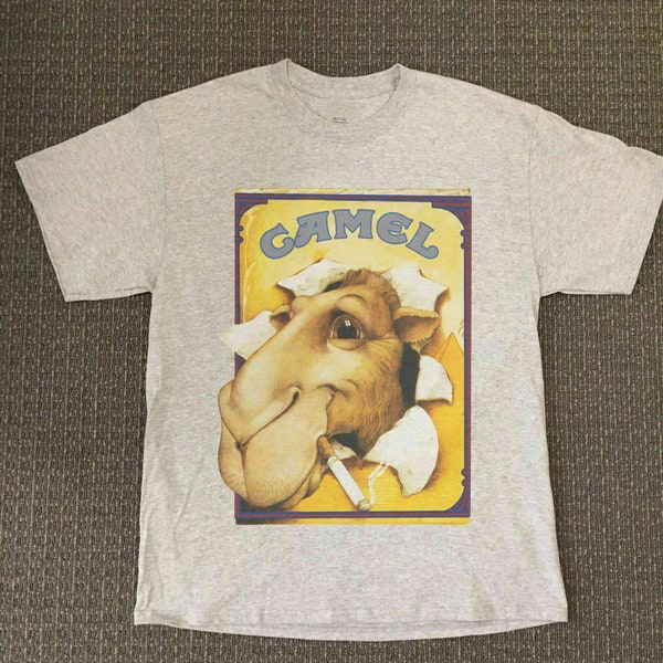 Heather Grey Joe Camel Cigarettes T-shirt NWOT T-shirt homme taille USA unisexe