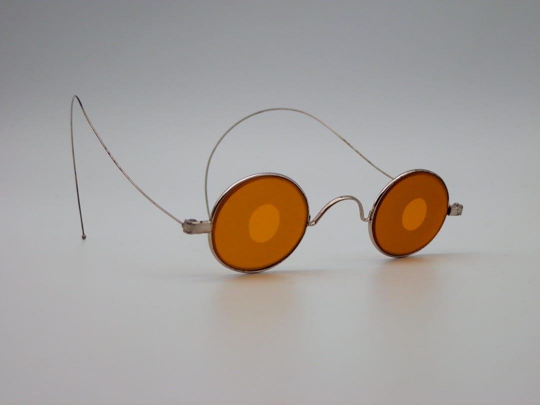 Antique 1880's SHARPSHOOTER Steel Wire Rim Sunglasses Eyeglasses ...