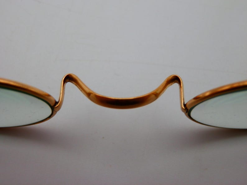 Antique 1890's S.P.A. Victorian Era Gold Brass WIRE RIM Reading Glasses ...