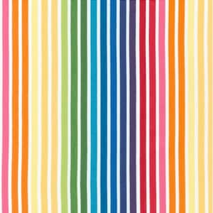 Rainbow Striped Fabric - Cotton Quilting Fabric - Ann Kelle Remix - Robert Kaufman - AAK-10397-195 BRIGHT - Fabric by the Yard