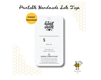 Printable Handmade Tags – Craft Fair Price Tags (Digital Download)
