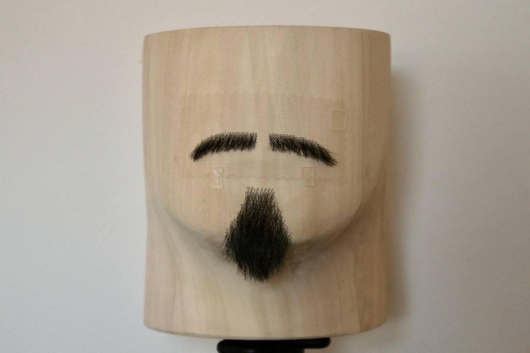 The Scoundrel Realistic Fake Moustache Beard Black Synthetic Hair Lace