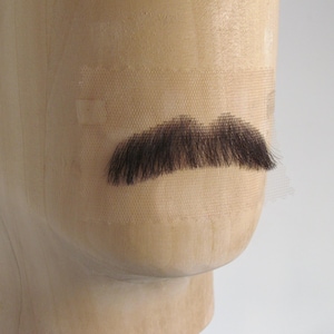 The Lasso | Human Hair Moustache Realistic Postiche Facial Hair Medium Dark Brown Blond American Coach Costume Handmade Lace