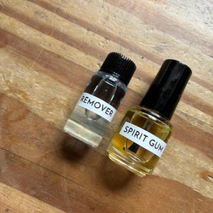 Spirit Gum and Remover Set | Facial Hair Adhesive Mastix Skin Safe Kryolan Make-Up Costume Moustache Beard Glue image 1