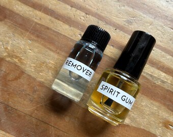 Spirit Gum and Remover Set | Facial Hair Adhesive Mastix Skin Safe Kryolan Make-Up Costume Moustache Beard Glue