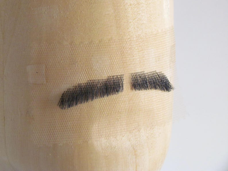 The Gomez | Realistic Fake Moustache Black White Ginger Handmade Lace 1920s Pencil Addams Family Costume Professional Quality Theatre image 1
