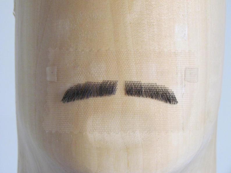 The Gomez | Realistic Fake Moustache Black White Ginger Handmade Lace 1920s Pencil Addams Family Costume Professional Quality Theatre Black