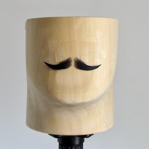 The Hercule | Black Synthetic Moustache Poirot David Suchet Realistic Character Facial Hair Lace Handmade image 2