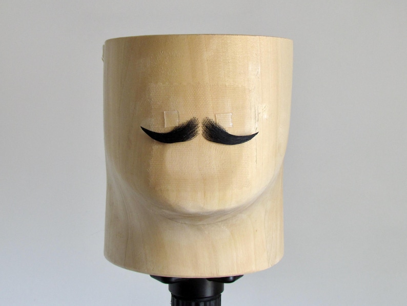 The Hercule | Black Synthetic Moustache Poirot David Suchet Realistic Character Facial Hair Lace Handmade image 2