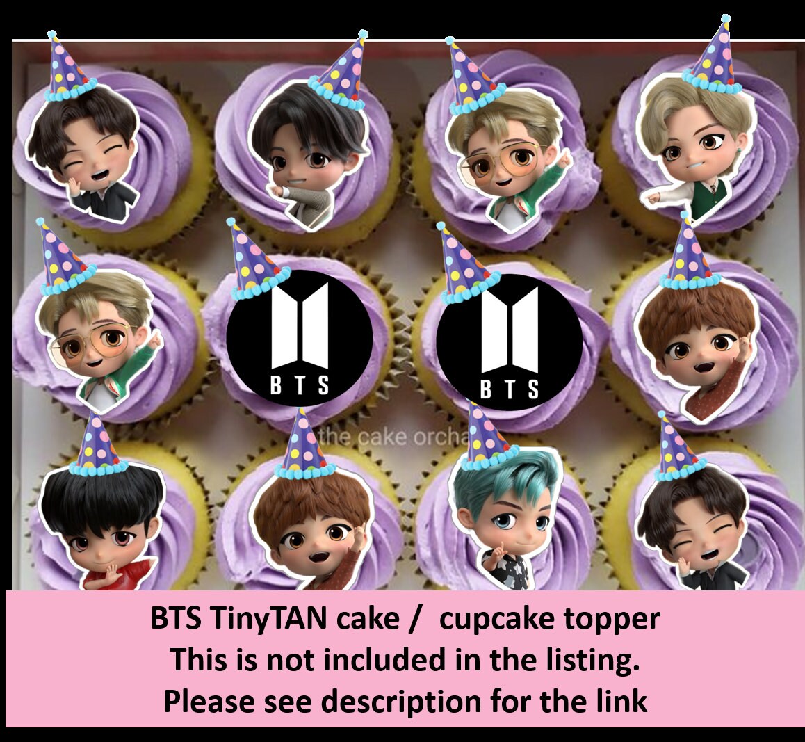 BT21 BTS Cupcake / Cake topper Digital download - Etsy México