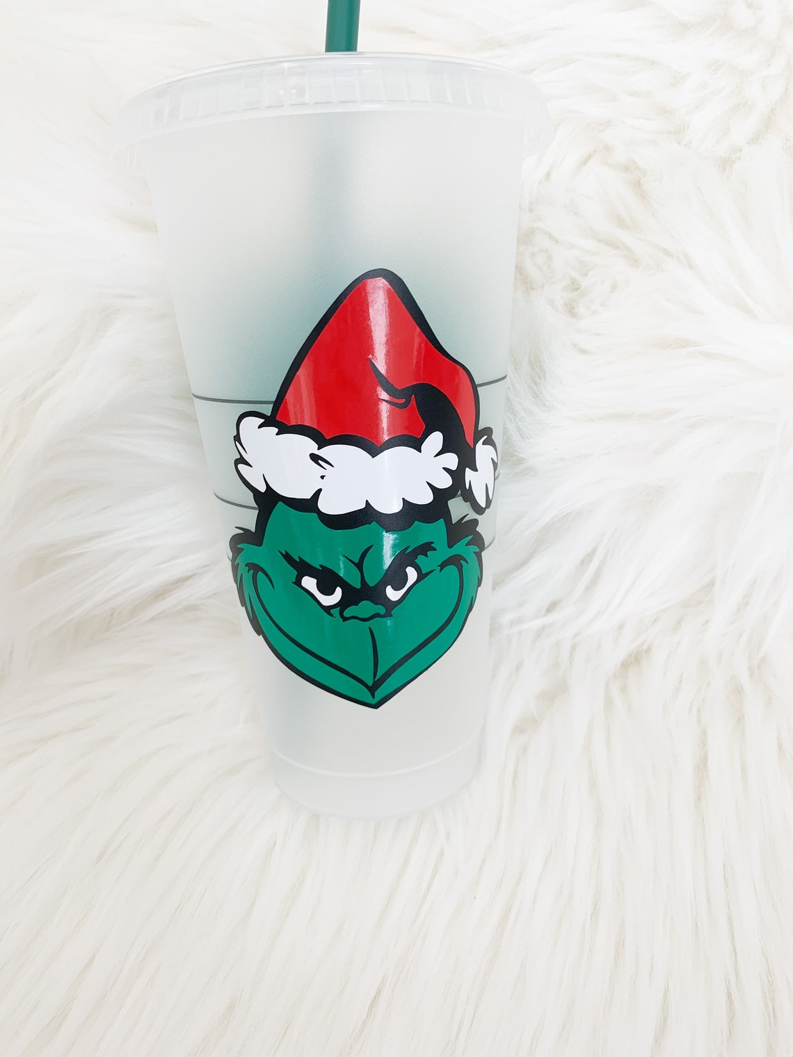 Christmas Reusable Starbucks Cup 24oz Cup Cold Cup Coffee Etsy