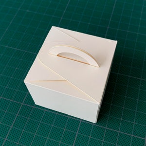 Handle Gift Box Layout Gift Box With Handle Template, Medium Size, SVG, PDF, 8.5x11, A4, A3 ...