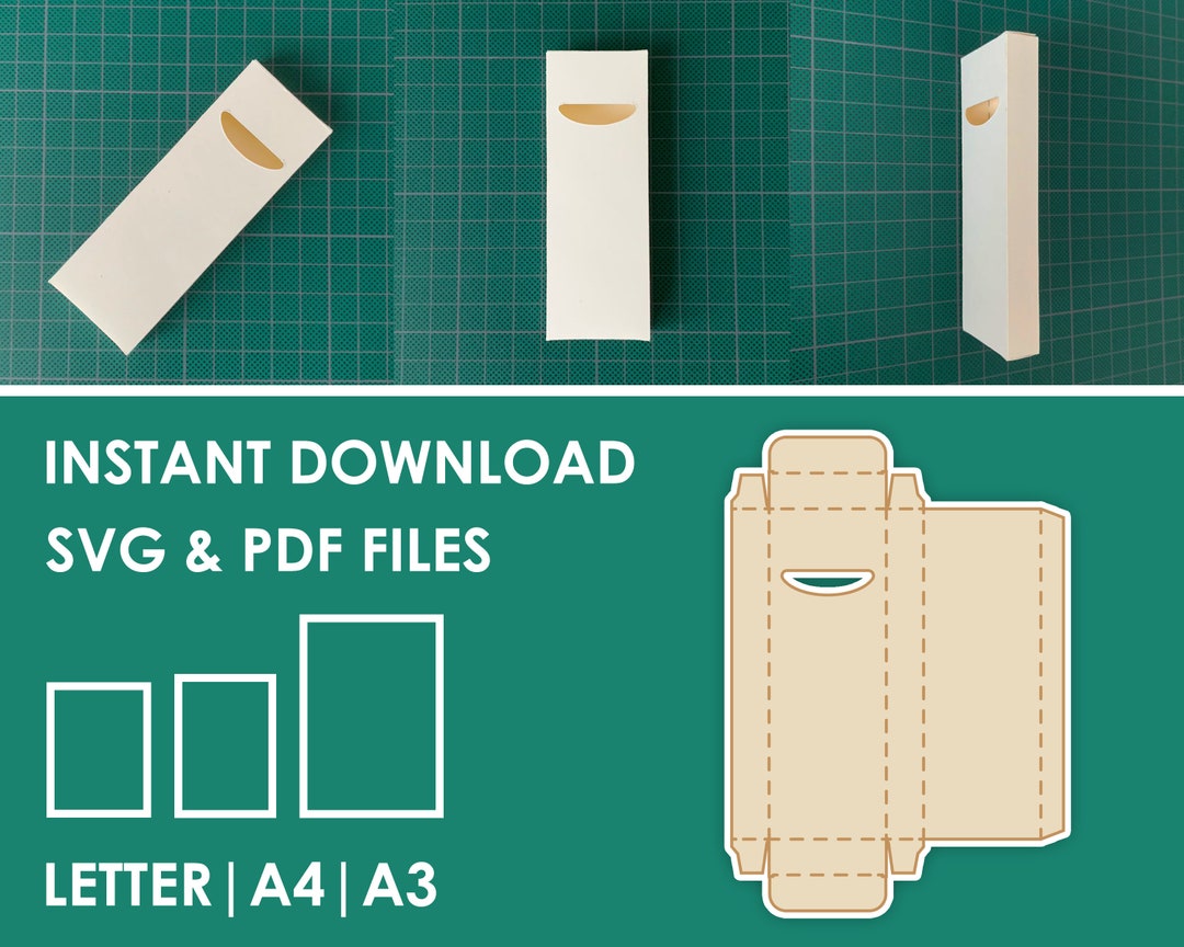 Crayon Box Template (SVG, DXF, PDF, PNG) – Digital Daisy