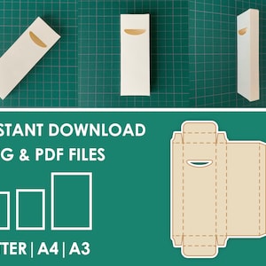 Crayon Box Template 4 pcs SVG, PDF, 8.5x11, A4, A3 Sheet Instant Download