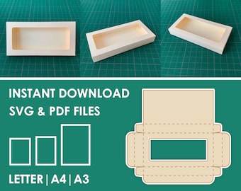 Eyelash Box Template SVG, PDF, 8.5x11, A4, A3 Sheet Instant Download