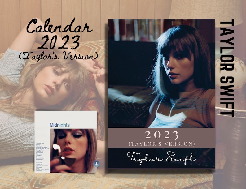 NEW Taylor S. 2023 MIDNIGHTS Calendar taylors Version Etsy