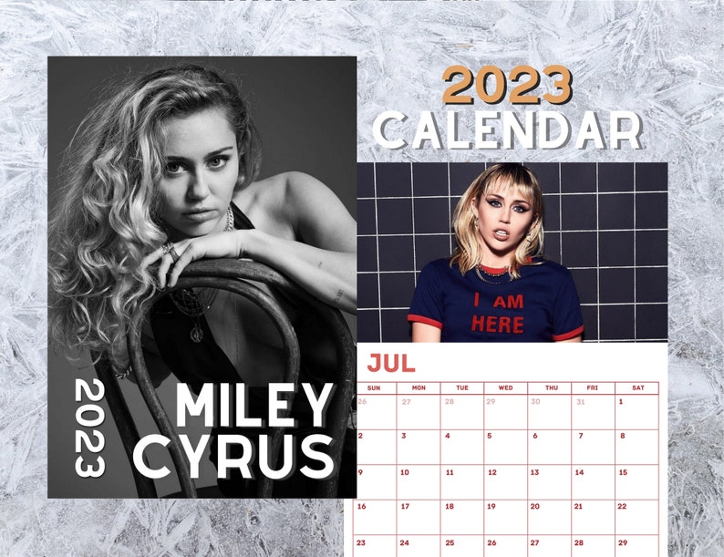 2023 MILEY CYRUS Calendar 12 Unique Designs - Etsy