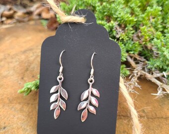 Polished Leaves Silver 925 Dangle Earrings