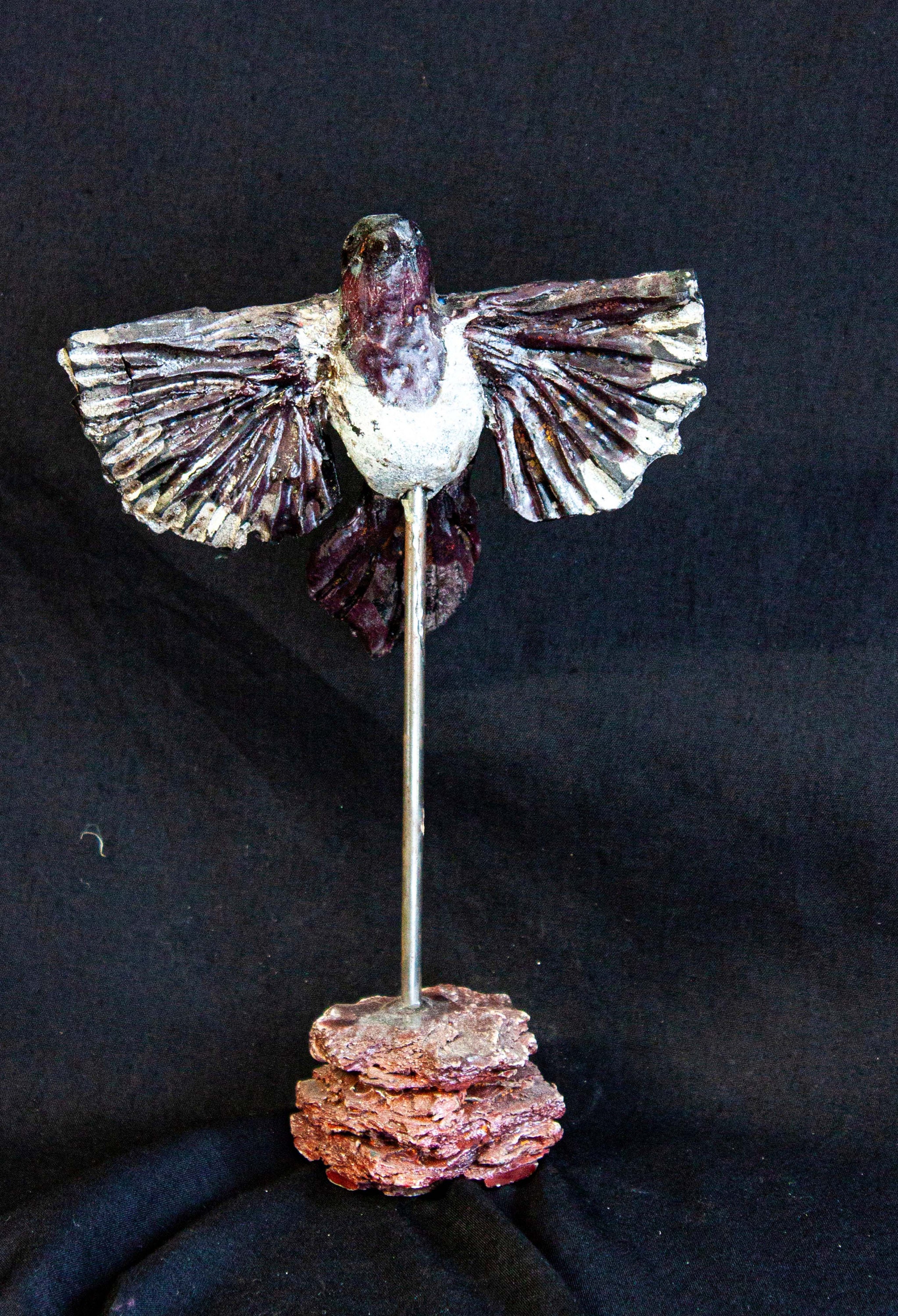Handmade Ceramic Flying Magpie Sculpture Etsy