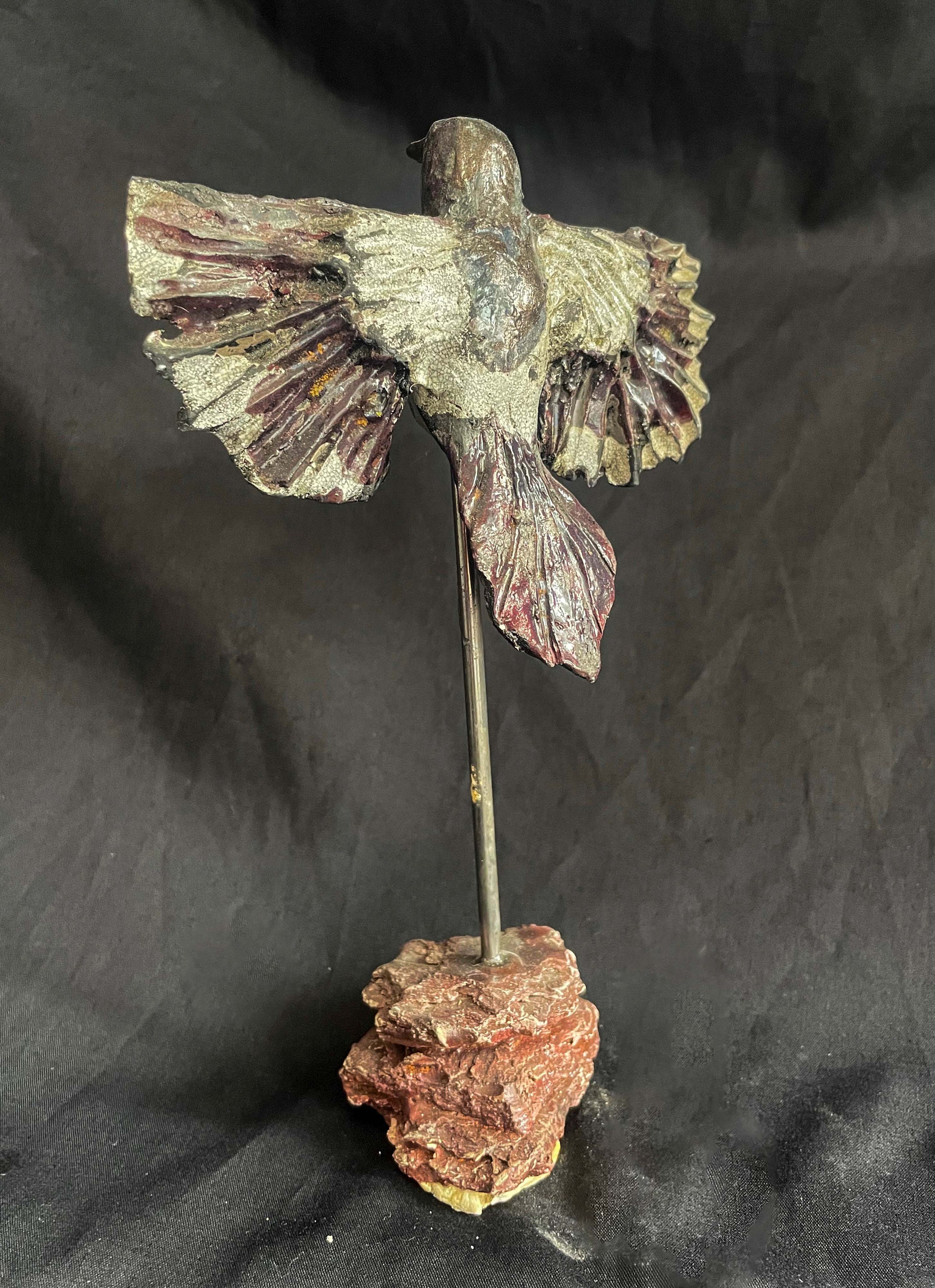 Handmade Ceramic Flying Magpie Sculpture Etsy