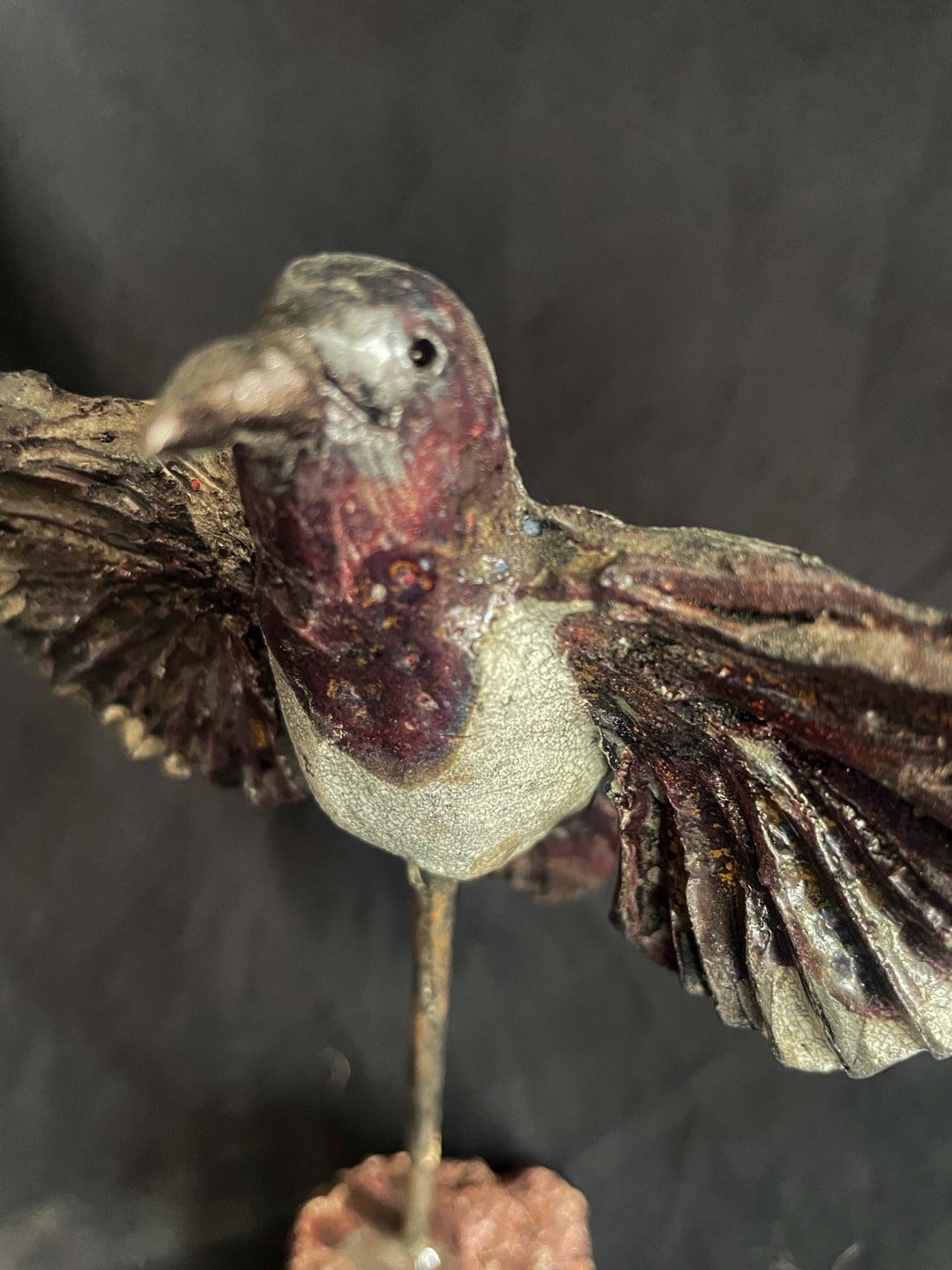 Handmade Ceramic Flying Magpie Sculpture Etsy