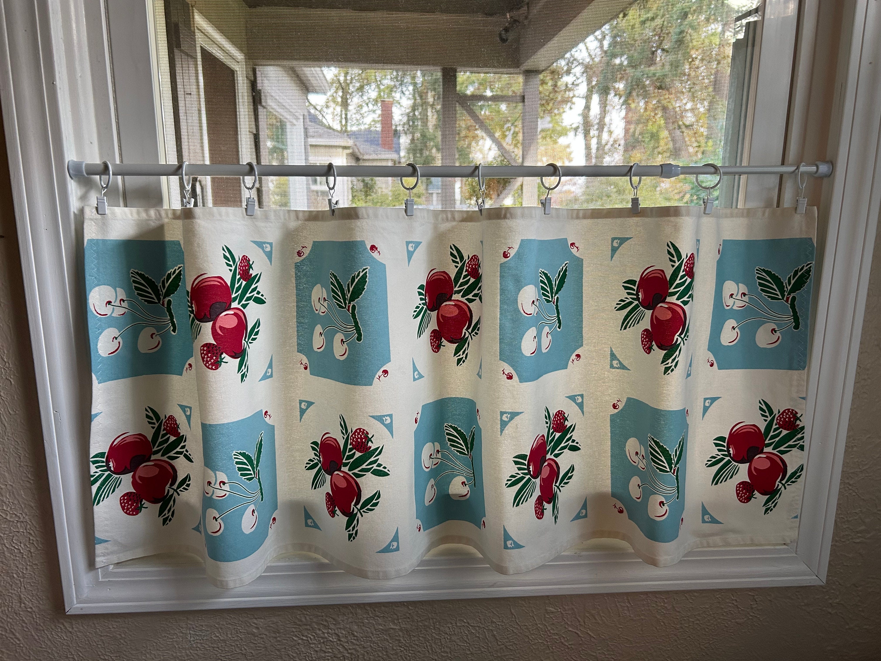 Cafe Curtain Farmhouse Country Retro - Etsy